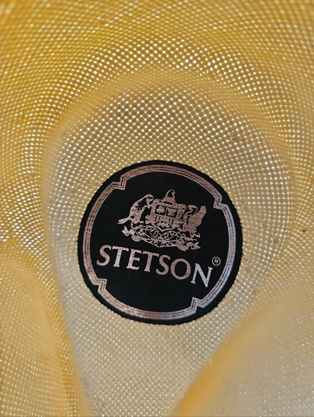 Vintage Stetson Ranch Oak 6X Shantung Straw Cowboy Hat Size 7 1/8 M JBS Pin